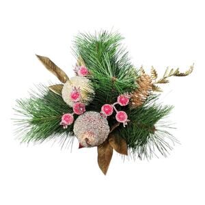 Ashland Christmas Noel Sugared Fruit in Gold Tin Container Holiday Home Decor